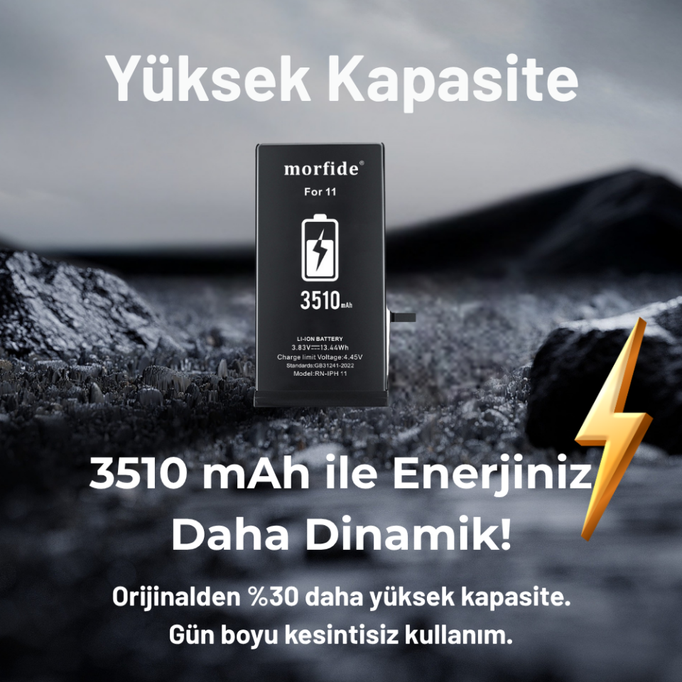 Iphone 11 3510mAh Yüksek Kapasiteli Batarya