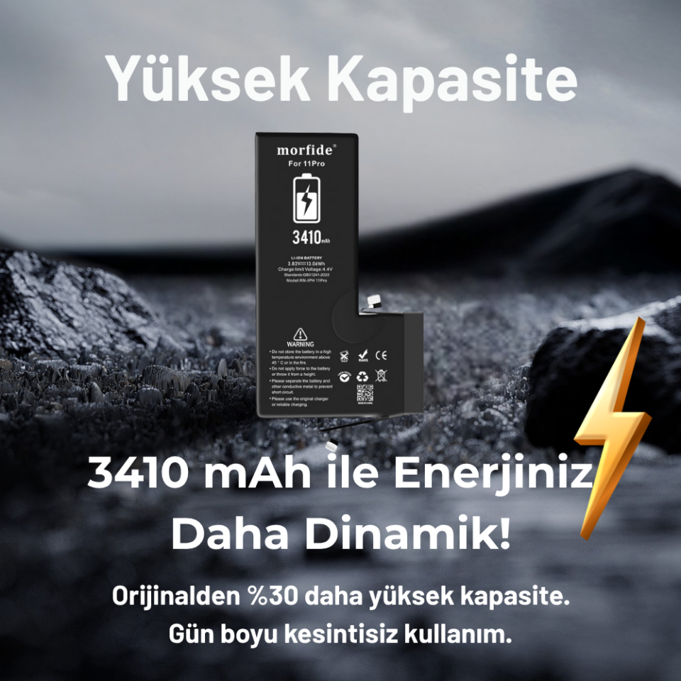 Apple iPhone 11 Pro 3410mAh Yüksek Kapasiteli Batarya