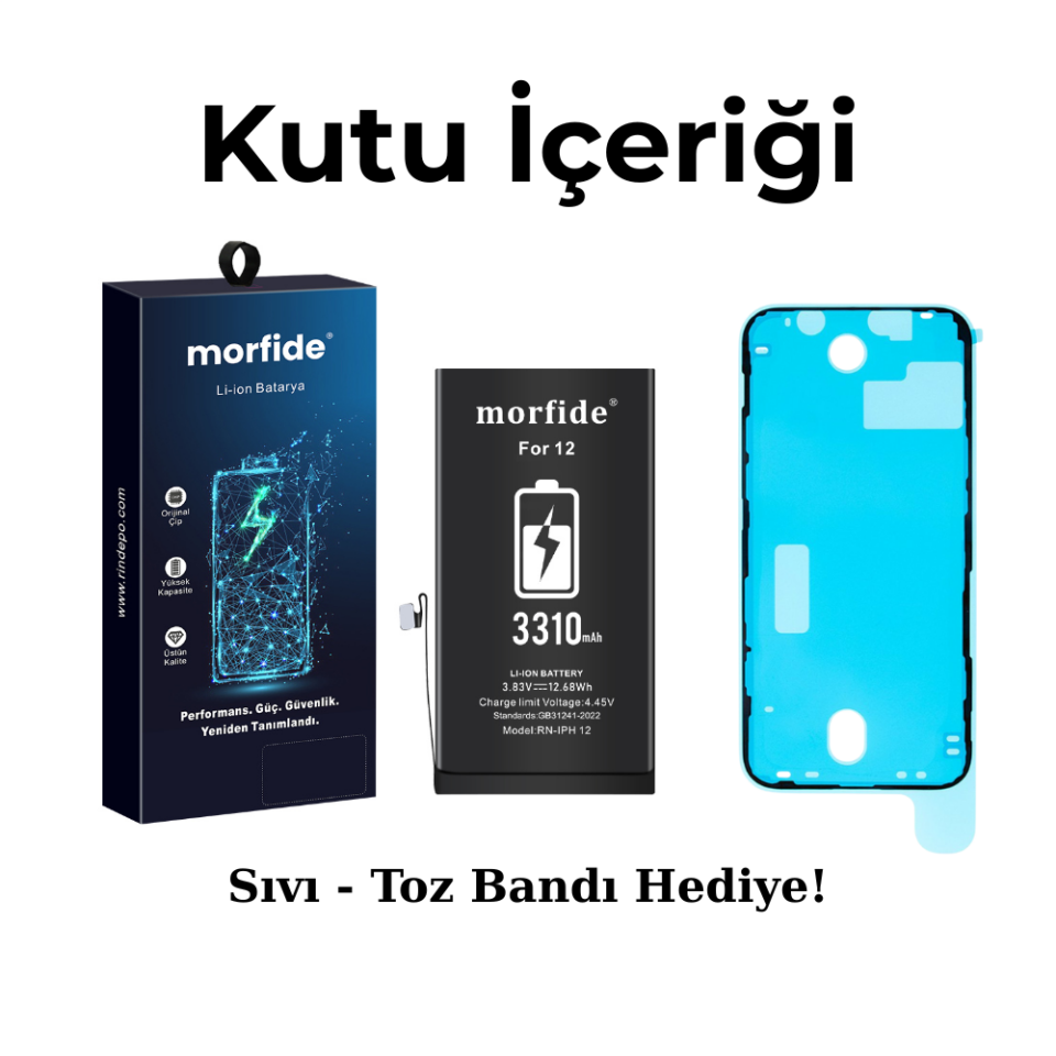 Apple iPhone 12 / 12 Pro 3310mAh Yüksek Kapasiteli Batarya
