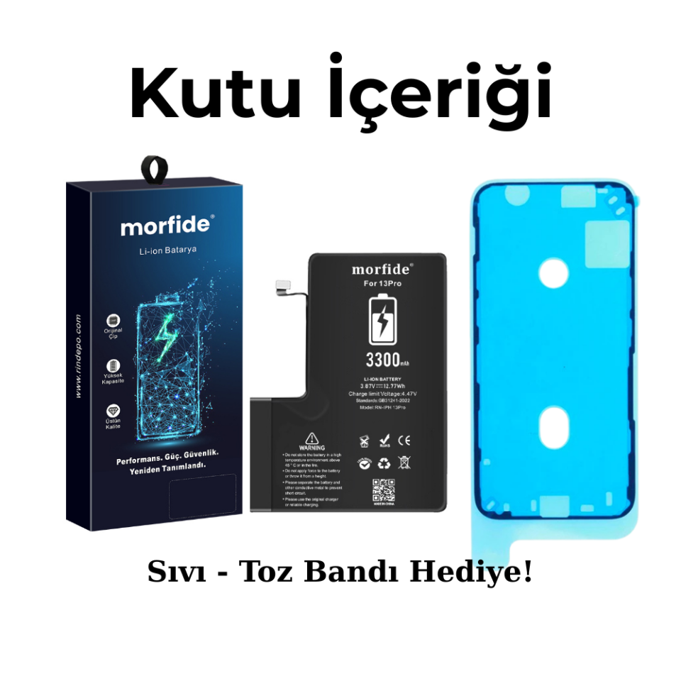 Apple iPhone 13 Pro 3300mAh Yüksek Kapasiteli Batarya