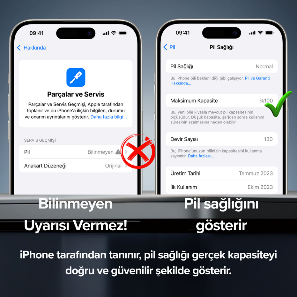 Apple iPhone 16 3561mAh Yüksek Kapasiteli Batarya