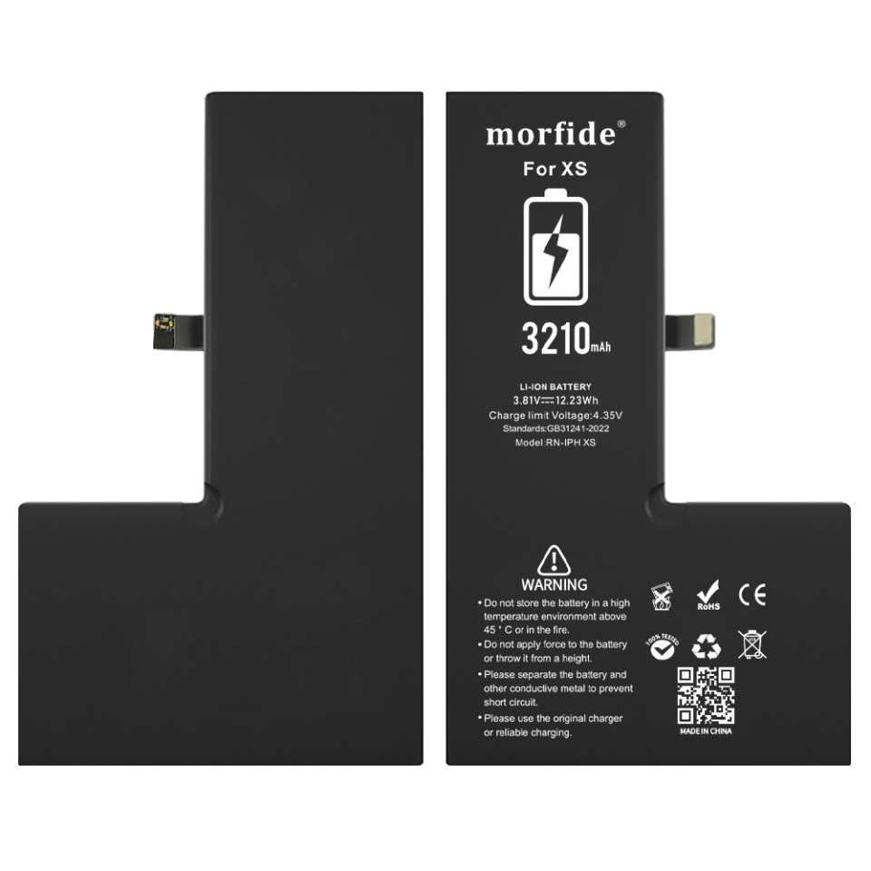 iPhone XS Uyumlu 3210mAh Yüksek Kapasiteli Batarya Morfide