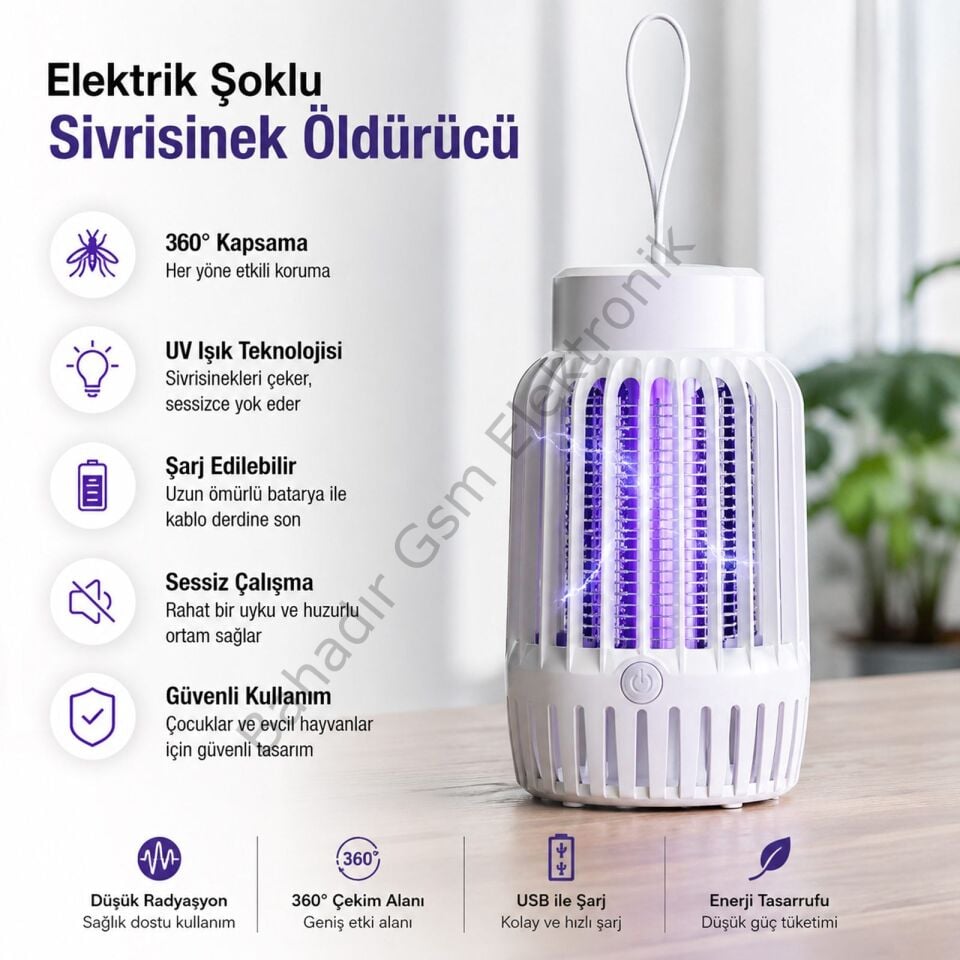 Uv Sinek Öldürücü Şarj Edilebilir Usb-1