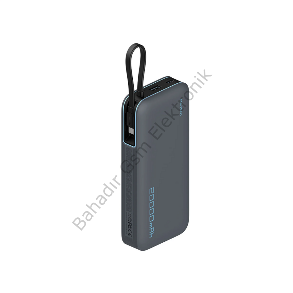 CUKTECH 25 Powerbank 20000 mAh | 55 W PD3.0 Hızlı Şarj | 2 Port (Type-C + USB-A) | Kompakt Taşınabilir Şarj Cihazı – Laptop, MacBook, iPhone, Samsung, Xiaomi ile Uyumlu