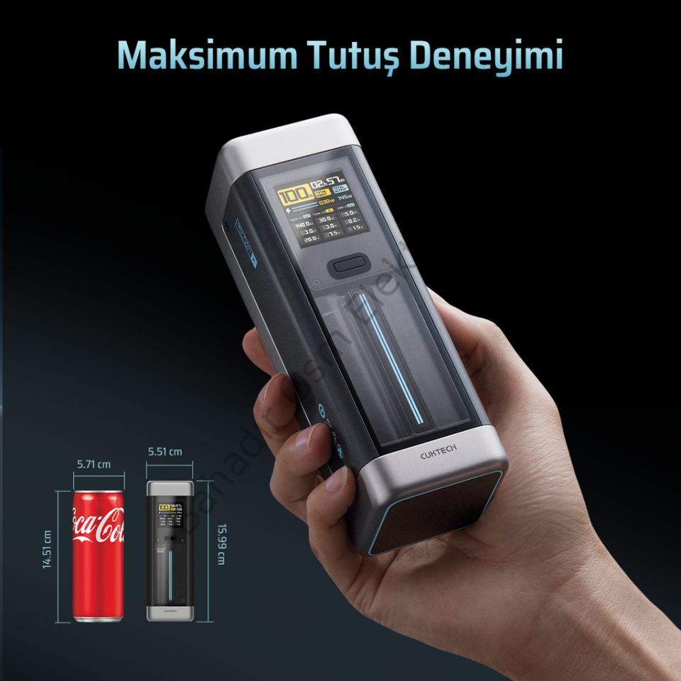 CUKTECH 20 Powerbank 25000 mAh | 210 W PD3.1 Süper Hızlı Şarj | 3 Port (2C1A) TFT Ekranlı Taşınabilir Şarj Cihazı – Laptop, MacBook, iPhone, Samsung, Xiaomi ile Uyumlu