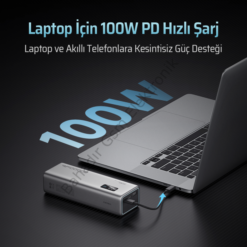 CUKTECH 15 Powerbank 20000 mAh | 150 W PD3.1 Süper Hızlı Şarj | 3 Port (2C1A) | LED Dijital Ekranlı Taşınabilir Şarj Cihazı – Laptop, MacBook, iPhone, Samsung, Xiaomi ile Uyumlu