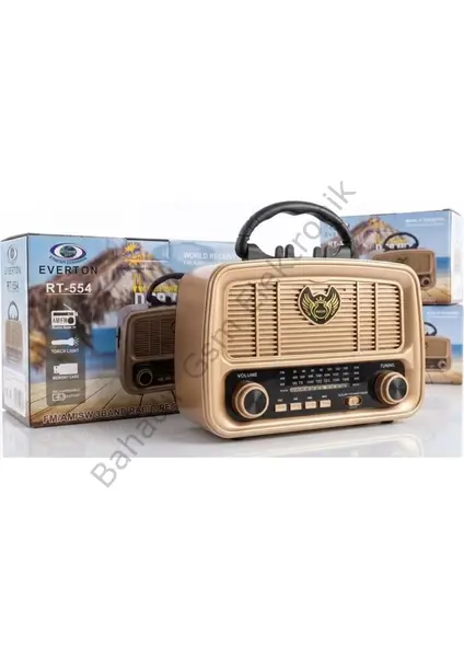 Everton RT-554 Bluetooth Fm-Usb-Tf-Aux Şarjlı Nostaljik Radyo