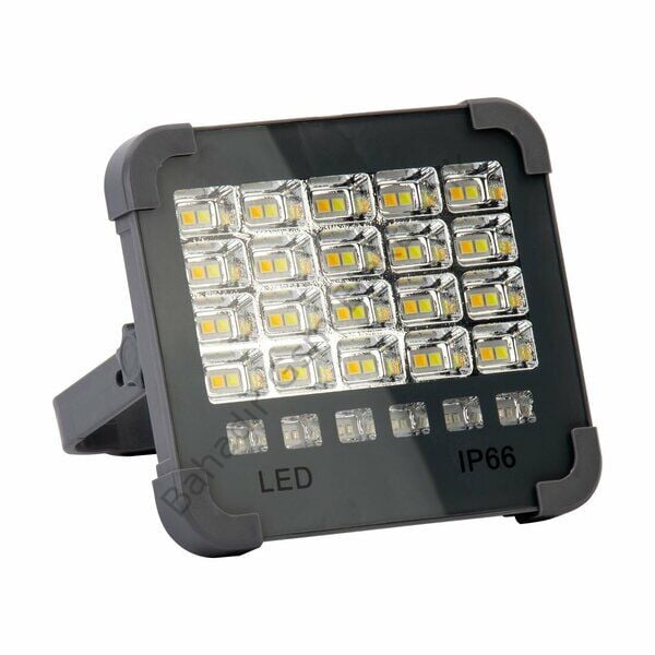 Q-MAX 50W Solar LED Projektör IP66 | 5 Modlu | USB Şarjlı | Polis Çakar Modlu PS-D001A