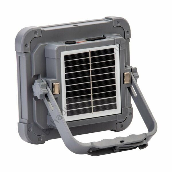 Q-MAX 50W Solar LED Projektör IP66 | 5 Modlu | USB Şarjlı | Polis Çakar Modlu PS-D001A