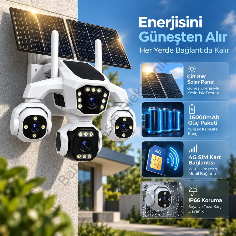 VENANDİN CAMSNTR-003 SENTRA ULTRA 4G GÜVENLİK KAMERASI