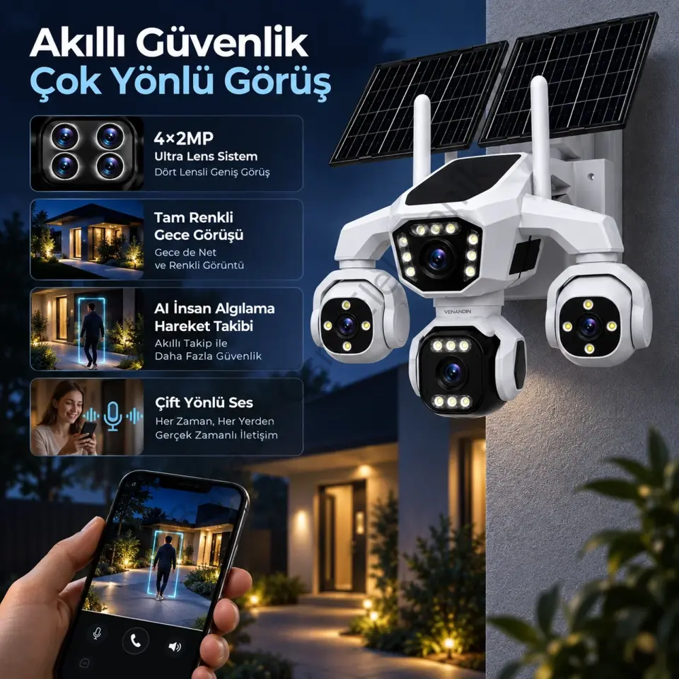 VENANDİN CAMSNTR-003 SENTRA ULTRA 4G GÜVENLİK KAMERASI