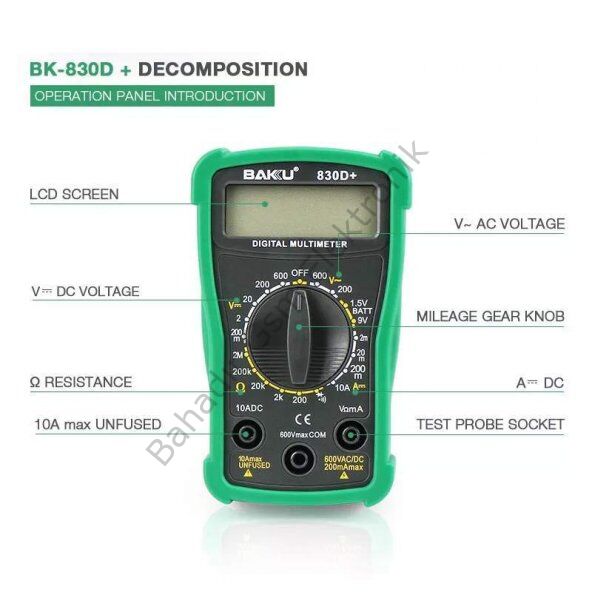 Baku bk-830d+ dijital multimetre