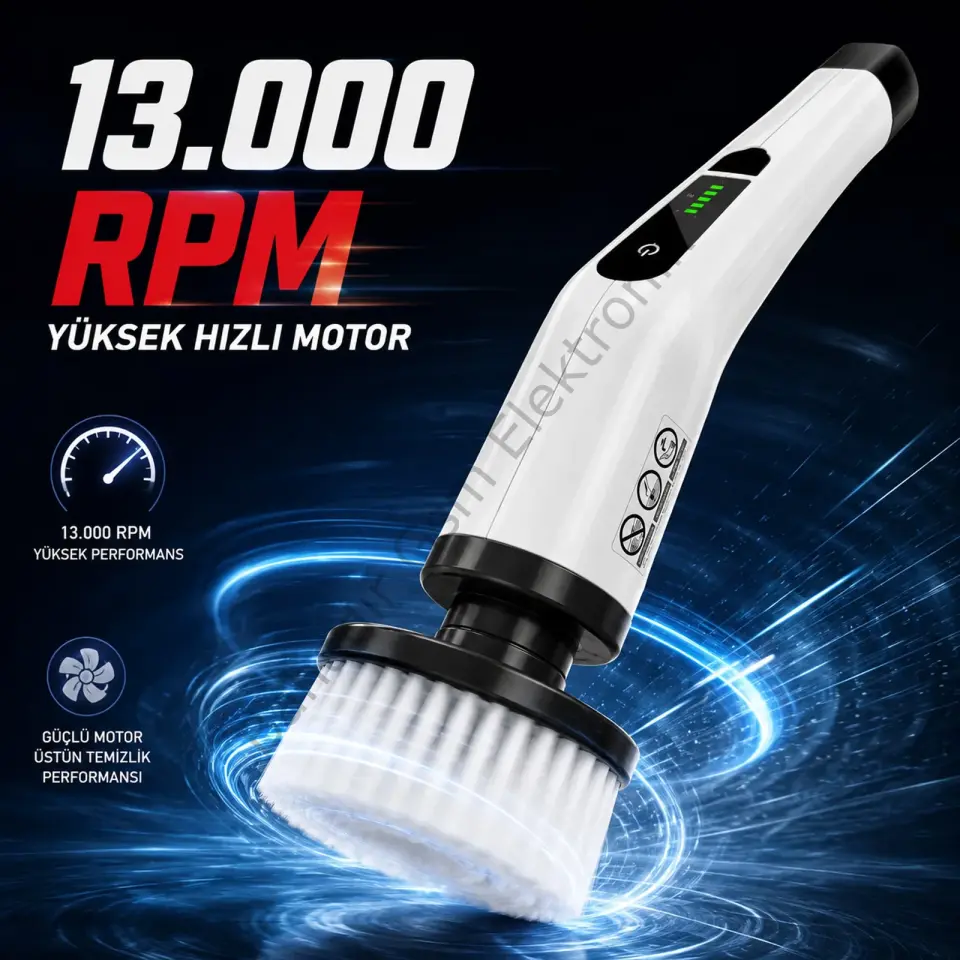 Katjmer KJ/TC-001 Turbo Clean Elektrikli Temizlik Fırçası
