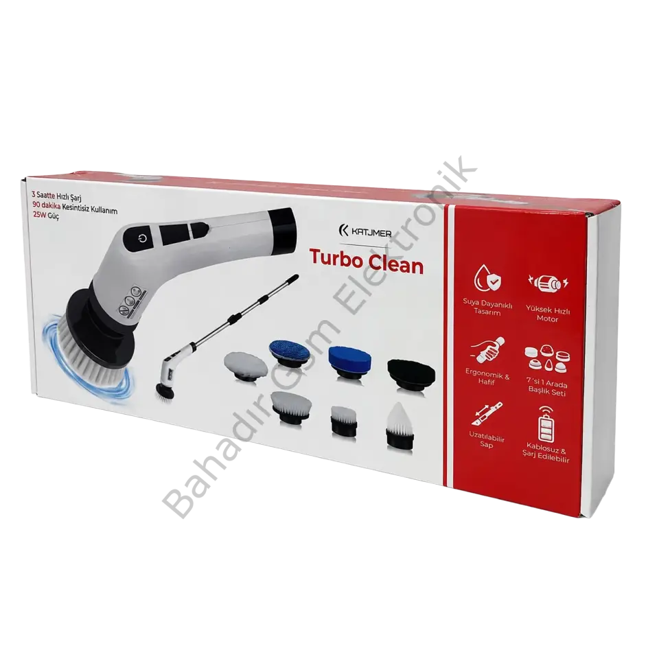 Katjmer KJ/TC-001 Turbo Clean Elektrikli Temizlik Fırçası