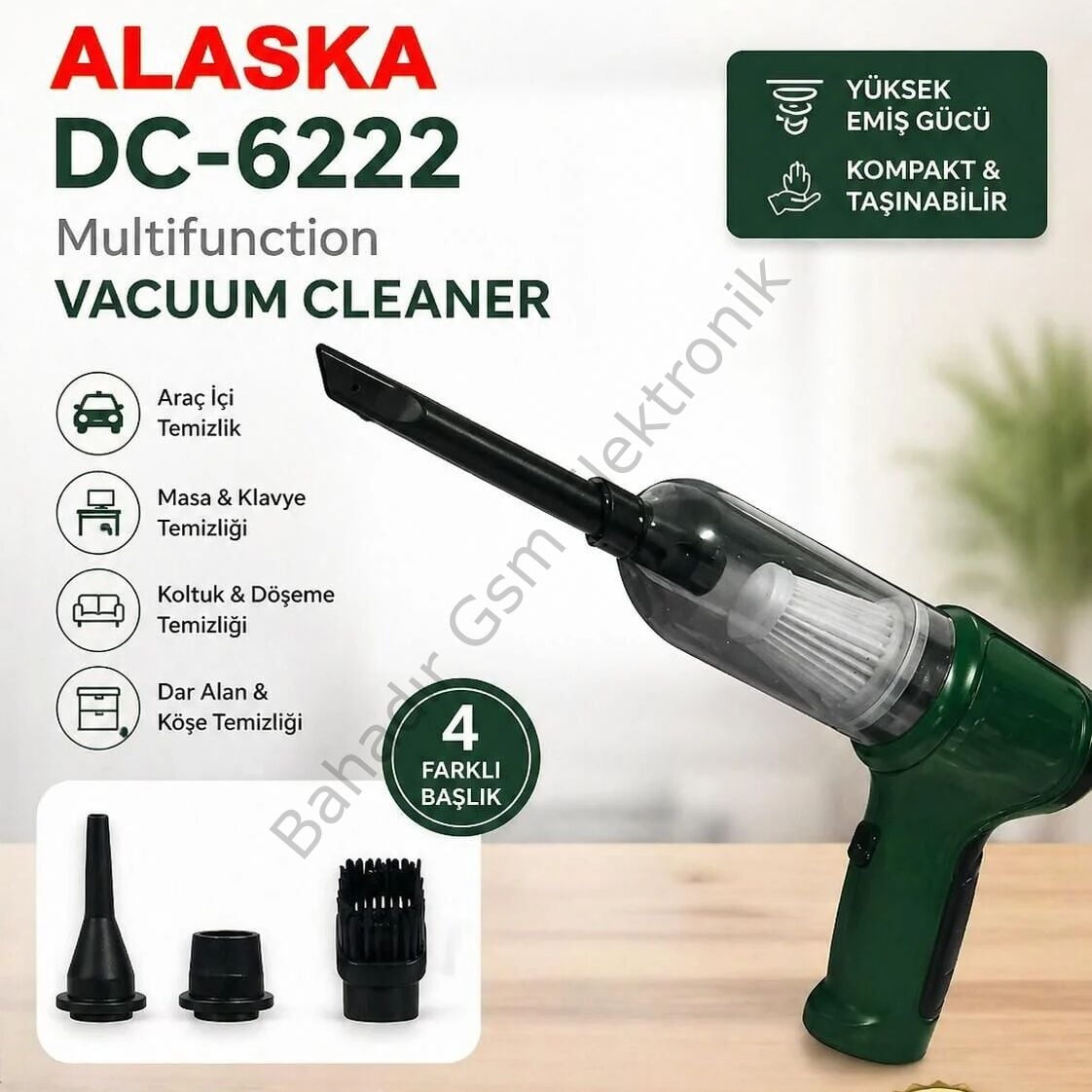 Alaska dc 6222 şarjlı vakum temizleyici