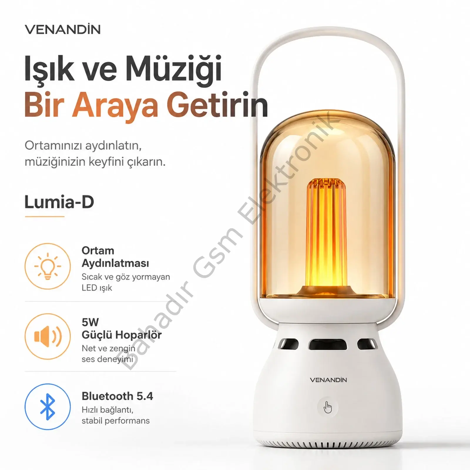 VENANDİN Z15-D LUMİA-D LED LIGHT BLUETOOTH SPEAKER