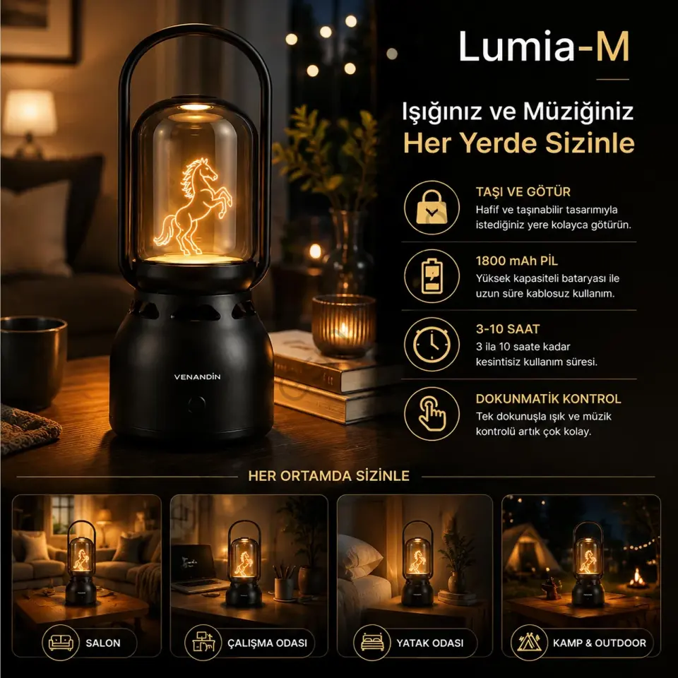 VENANDİN Z15-M LUMİA-M LED LIGHT BLUETOOTH SPEAKER